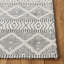 Tapis en laine et coton tissé à plat de style sud-ouest Edgartown en blanc et gris clair-829214802