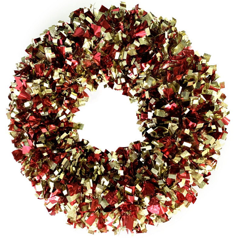 Couronne courbée 15 pouces Sparkle Elegance, Rouge / doré
