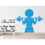 Décalcomanie murale Afro Men Bodybuilder in Gym Power fitness Women Squat Decor Workout Art Vinyle, autocollants muraux, chambre à coucher 277DRE-1788279554-1788279562