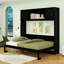 Lit escamotable double avec tablettes de rangement