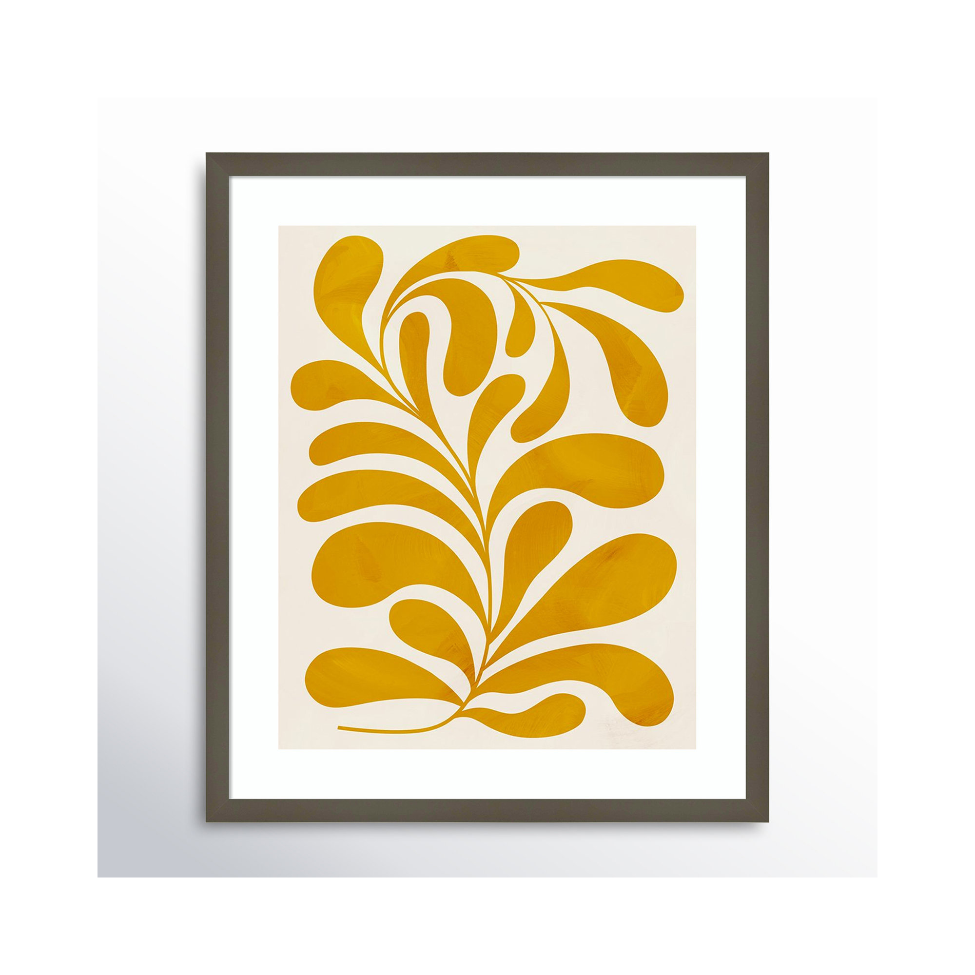 Goldenrod II by Grace Popp, Gray, 13" H x 11" W x 1" D