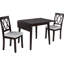 Small Area Dining In - 5 Piece With Extendable Drop Leaf Table And 4 Upholstered Chairs, Style Ergonomic Chairs For Kitchen-1879257278