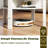Round Coffee Table with 4 Side Compartments 2-Tier Circle Coffee Table-232886578