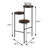 Black And Walnut 3-Tier Foldable Plant Stand-758591596