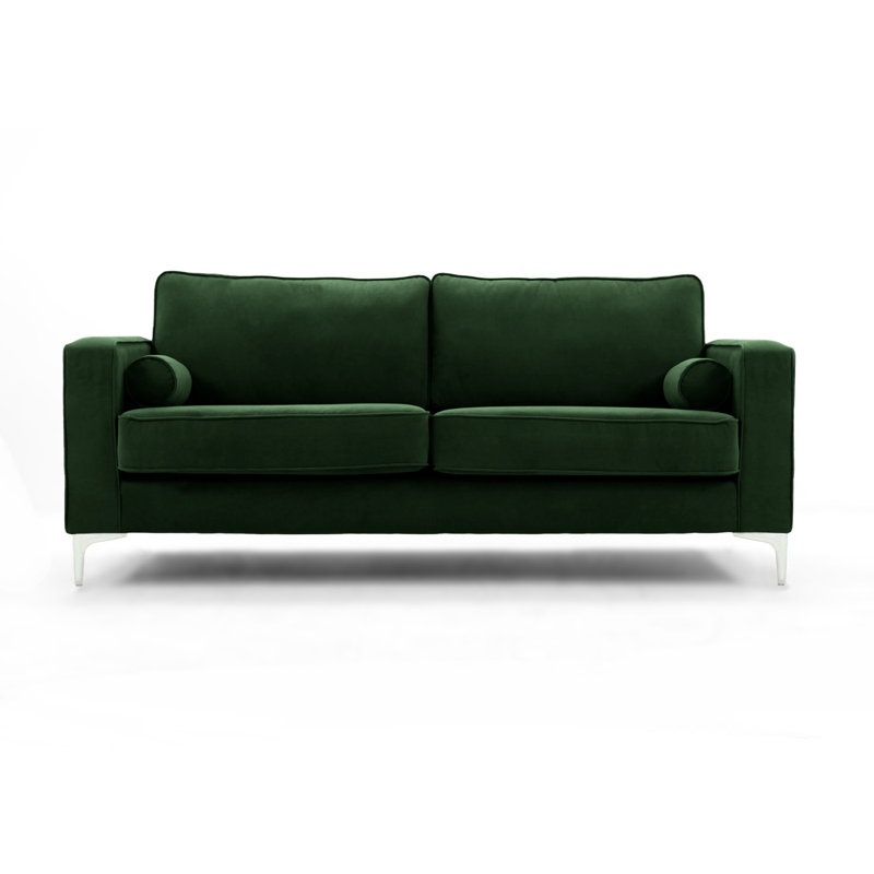 Georgio 3 Seater Velvet Sofa, Emerald Green
