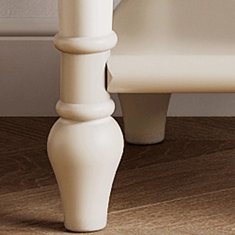 Classic Solid Wood Stand Open Shelves Rounded