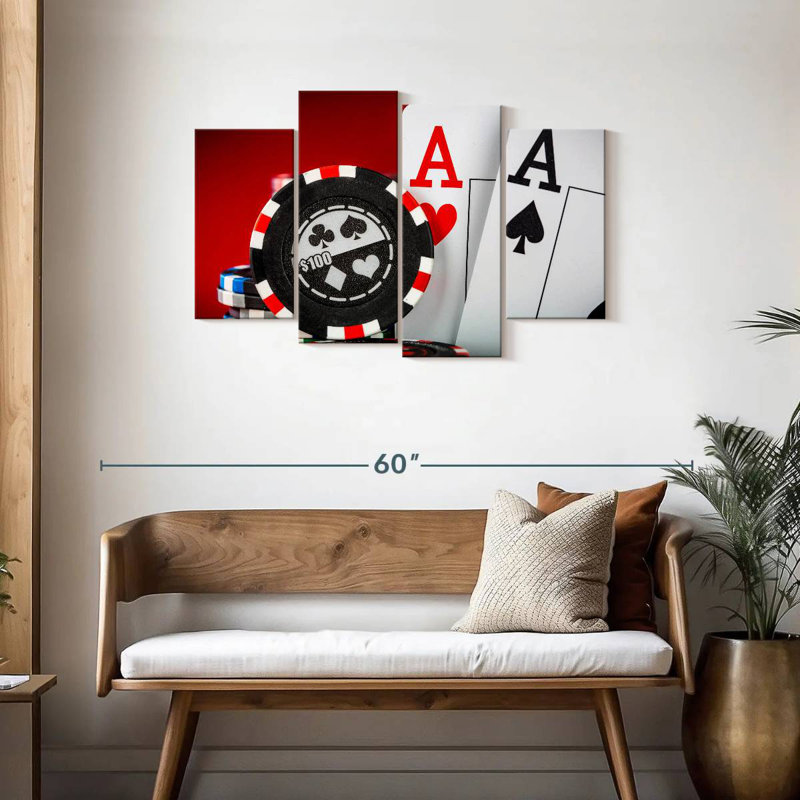 Senne Chips And Aces, 27" H x 43" W