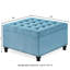 Carré bleu avec capitonnage robuste