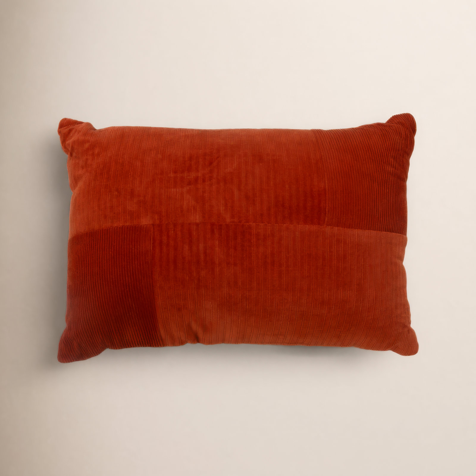 Berkley Textured Cotton Lumbar Throw Pillow, Red