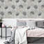 Papier peint Marlon Charcoal Hexagon Tiles