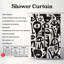 Creative Face Motifs - Rideau de douche standard 1 pièce-1019645136