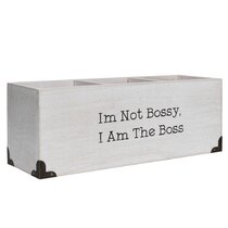 Pen Holder World's Best Boss Personalised Wooden Pen 