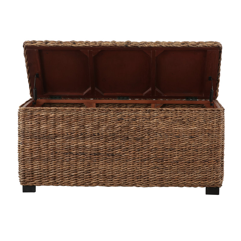 Berndt Woven Storage Bench, Brown