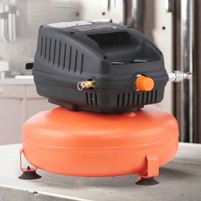 3 Gallon Air Compressor, 1/3HP 0.54CFM @ 90PSI Portable Pancake Air Compressor And 100PSI Max Working Pressure, Oil-Free Compressor Tank For Tire Inflation, Spray Painting, Woodwork Nailing, 120V