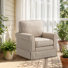 Eilzabeth 33" W Modern Soft Wide Upholstered Striped Swivel Arm Accent Chair