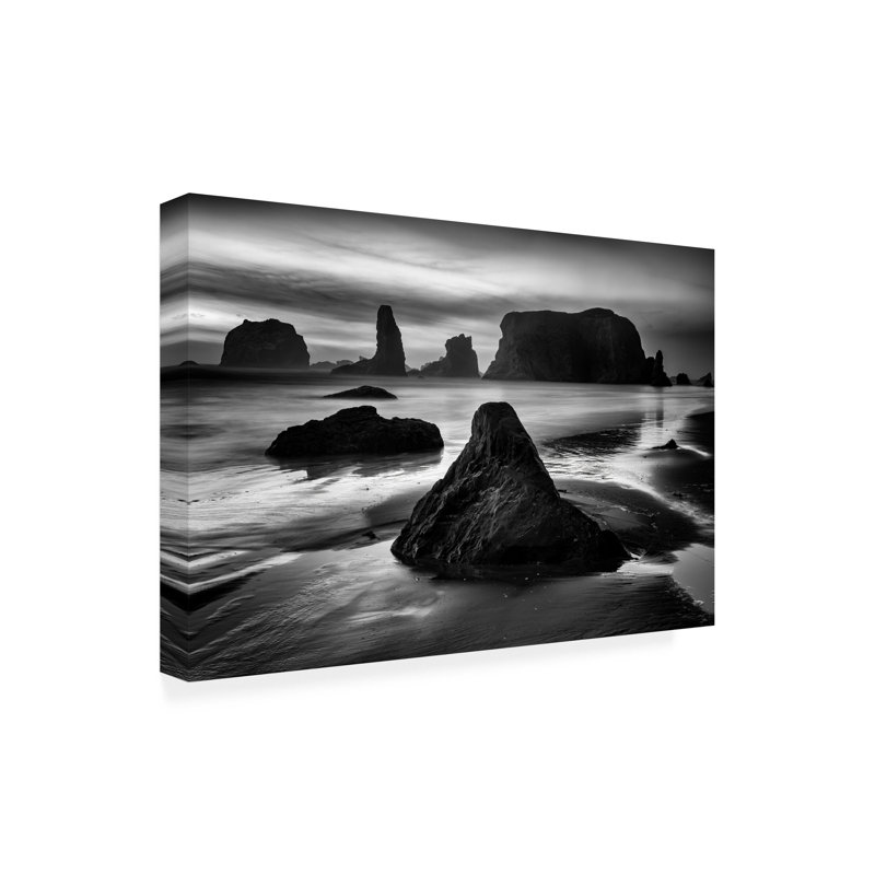 Art mural sur toile tendue - Art mural Rick Berk «Bandon Twilight Monicol» pour le salon, la chambre à coucher ou le bureau - 16 x 24