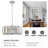 17" Chrome Crystal Pendant Chandelier
