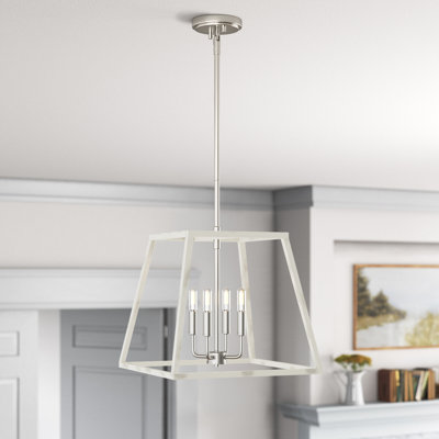 Luminaire suspendu géométrique 4 lumières lanternes Mickle