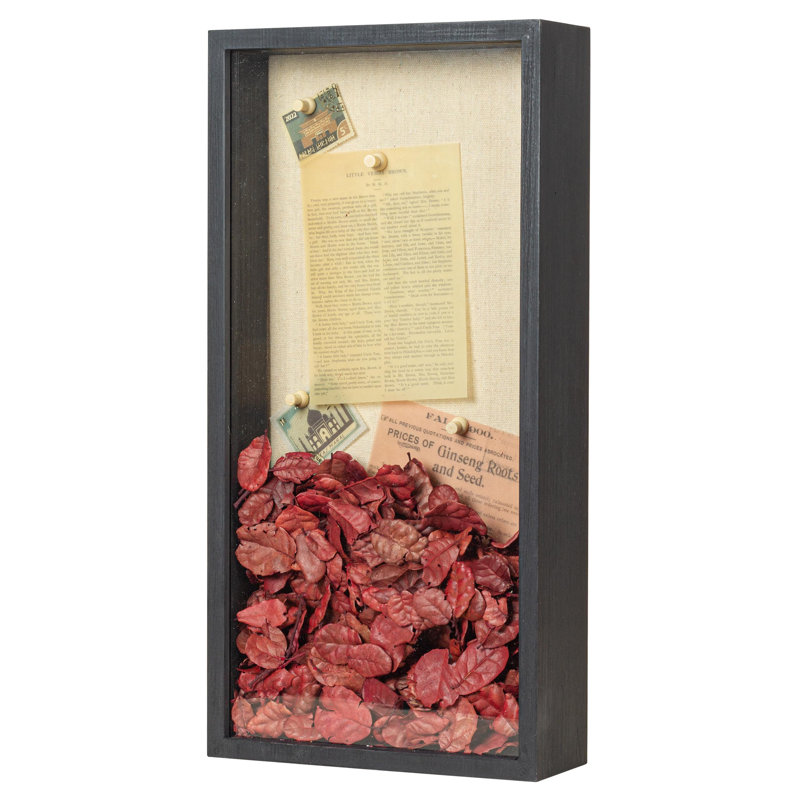 Shadow Box Frame 8X16 Shadow Box Display Case With Linen Back Of Awards Memorabilia Flower, Pictures, Keepsakes?Bouquet?Medals And More Photos Memory Box Black