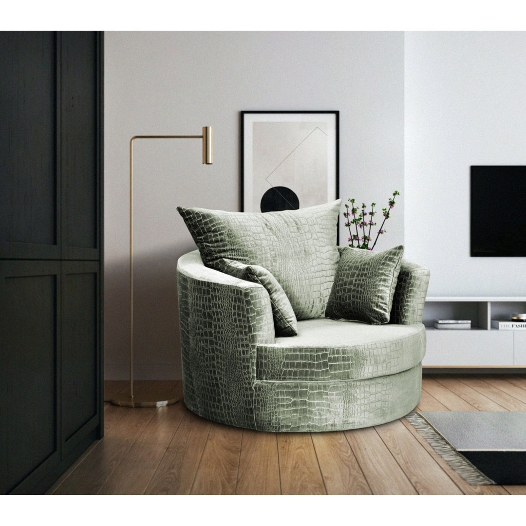 Upholstered Swivel Armchair