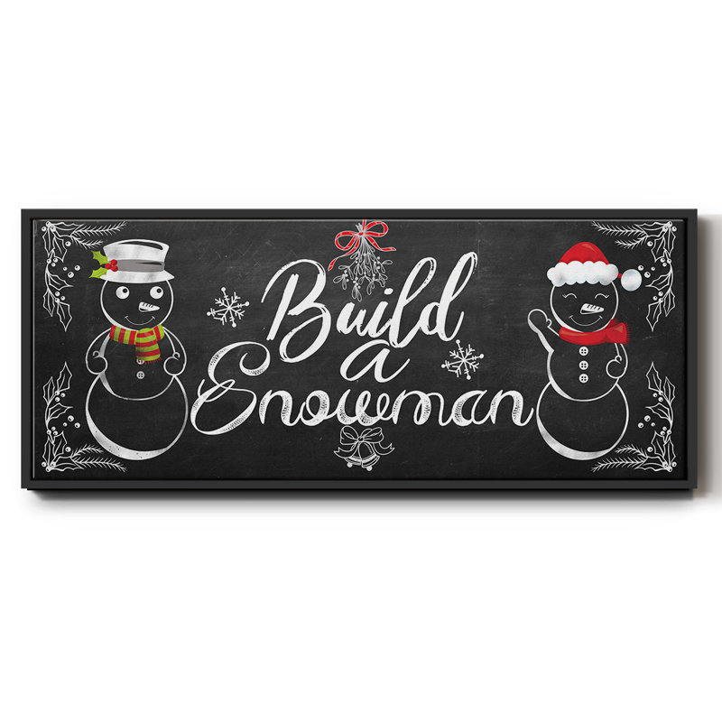 Build a Snowman- Framed Canvas