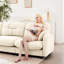 Canapé modulaire à quatre places, chenille, tissu lavable, canapé modulaire, diverses combinaisons de chenille, coussin, coussins, beige