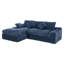 Boneless L-Shaped Modular Sectional Living Room Sofa Set,2 Pc Free Combination & Installation Free-1541849259