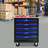 5 DRAWERS MULTIFUNCTIONAL TOOL CART WITH WHEELSBLACK+BLUE