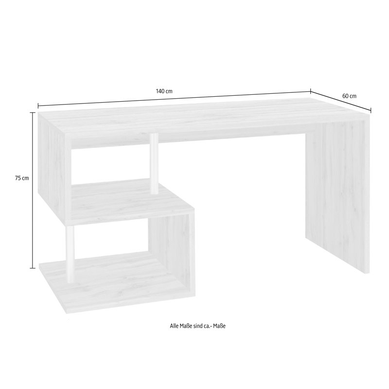Michellemarie Commercial Use 457.2Cm W Rectangle Writing Desk, 77.5cm H x 140cm W x 60cm D
