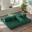 Canapé-lit 78,7 po en velours côtelé vert, canapé de salon compact, canapé convertible 5 en 1 avec 2 coussins, aucun assemblage requis, canapé sans os, tissu amovible pour animaux de compagnie-1148985111-1148985108-1148985109