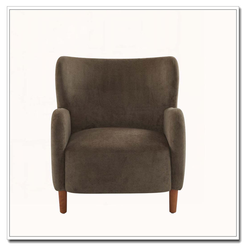 Fauteuil club à oreilles en velours