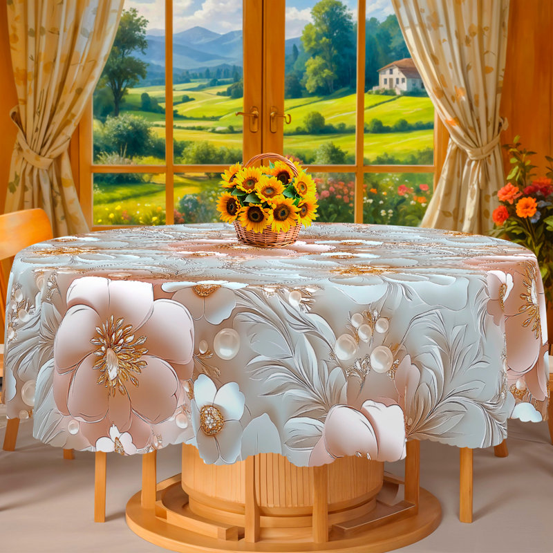 Housse de table à fleurs florales printemps été Ellis