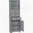 Gray Tall Storage Cabinet With 3 Drawers And Adjustable Shelves For Bathroom-1888555791