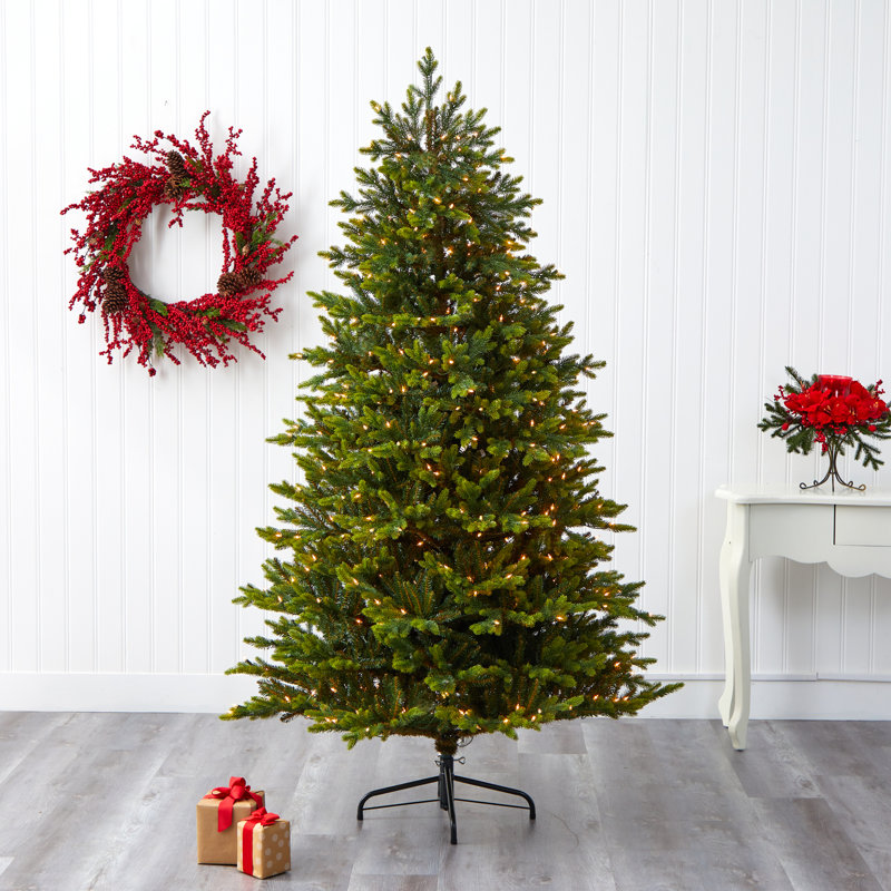 Lighted Artificial Christmas Tree, 6' H