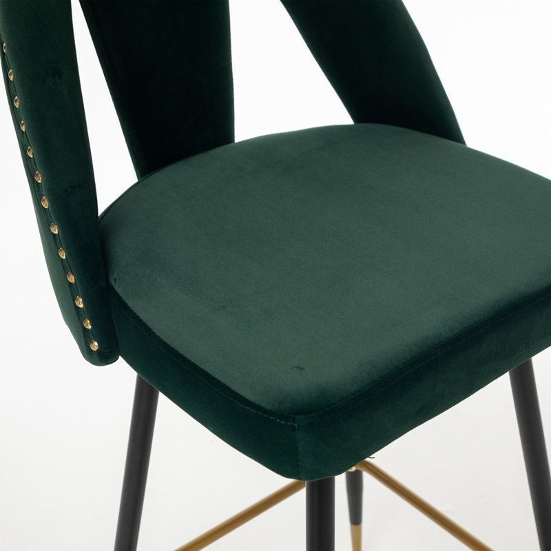 Ensemble de 2 tabourets de bar Acevedo, Vert