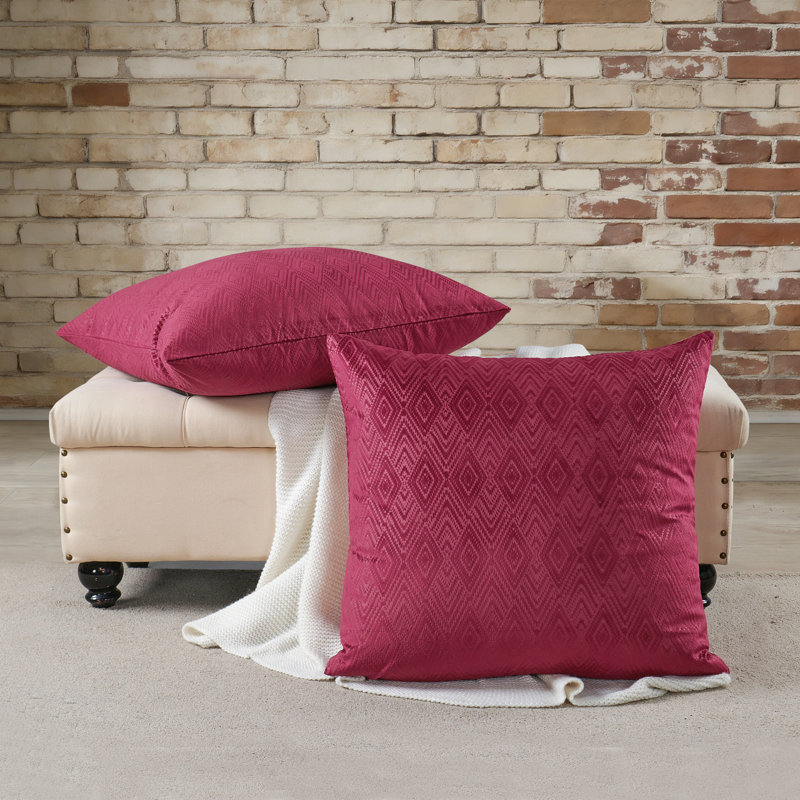 Housses de coussin décoratives en velours ikat de style européen, Grenat