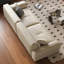Canapé-coussin modulaire en similicuir couleur riz abricot-195574935