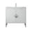 Tennant Brand 36 Inch Modern Freestanding White Eileen Bathroom Vanity, Single Sink, Acrylic Composite Top, Fully Assembled