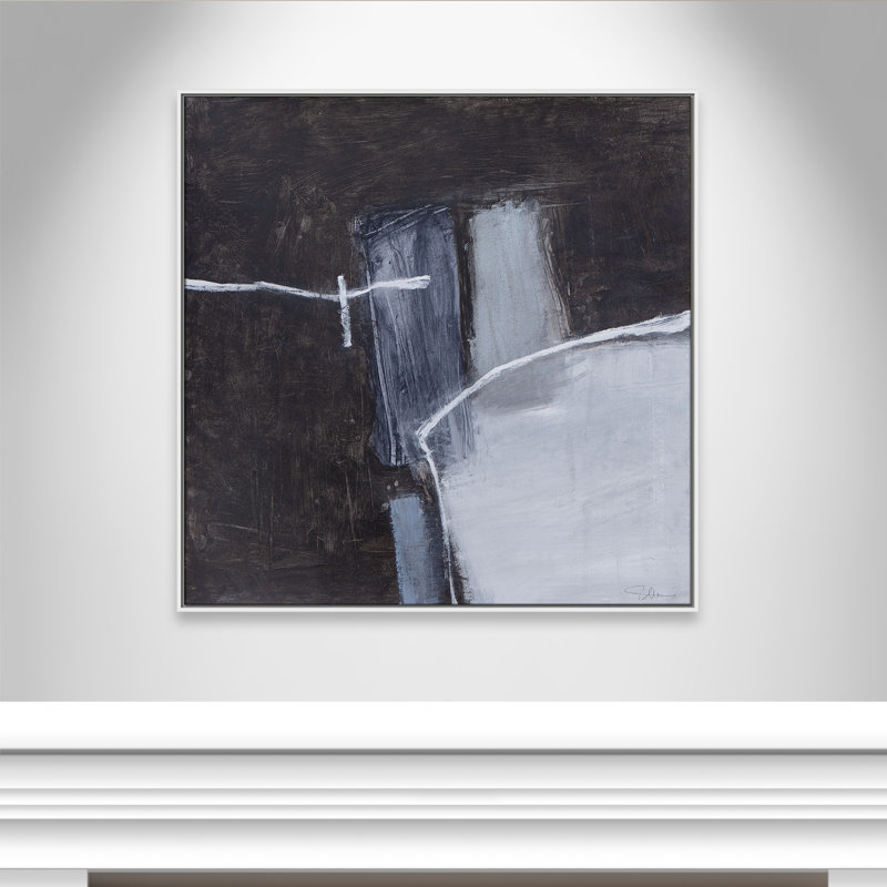 Graphite Gemstones I Print by Casa Fine Arts, 41.5" H x 41.5" W, White