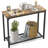 Small Console Table Sofa Table With Mesh Shelves, 2 Tier Entryway Table Foyer Table For Entryway, Front Hall, Hallway, Sofa, Couch, Living Room, Bar, Kitchen, 32 Inch, Rustic Brown