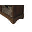 Armoire de rangement rustique avec deux tiroirs et quatre paniers en rotin classiques pour la salle à manger / salon-977643497