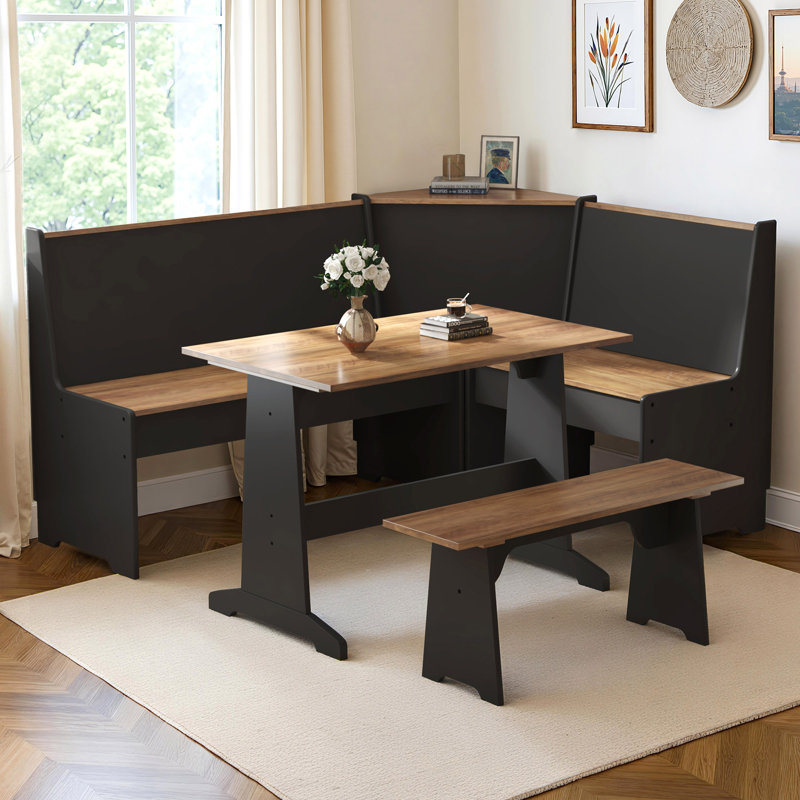 Ensemble de coin-repas coin moderne pour 5 personnes avec rangement caché Deral
