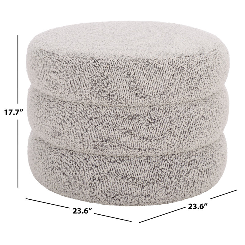 Kazee Upholstered Ottoman, White