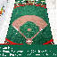 Tapis décoratif KidCarpet.com en forme de stade de baseball, rectangle de 122 x 183 cm-1730196984