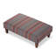 Jemotte 120cm Wide Velvet Rectangle Striped Cocktail Ottoman