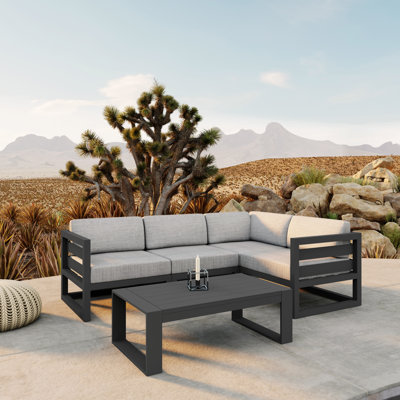 Smith 5 Piece Sectional Seating Group with Sunbrella Cushions