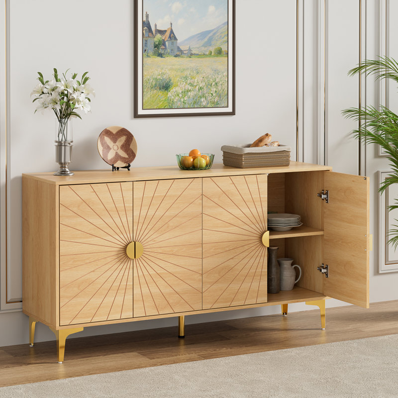 Buffet Zafiro 4 portes Sun Line 55.1, Naturel / Or
