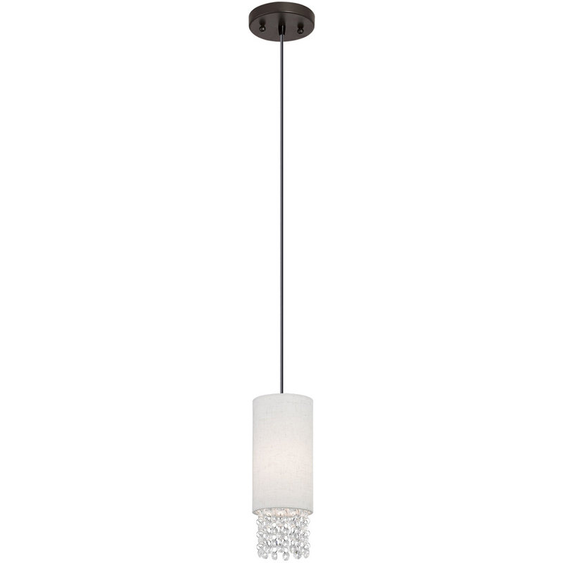 Luminaire suspendu cylindrique à 1 lumière Claudelle