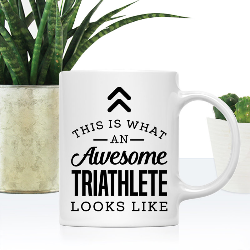 Tasse à thé en céramique, This Is What Awesome, Apparence de triathlète