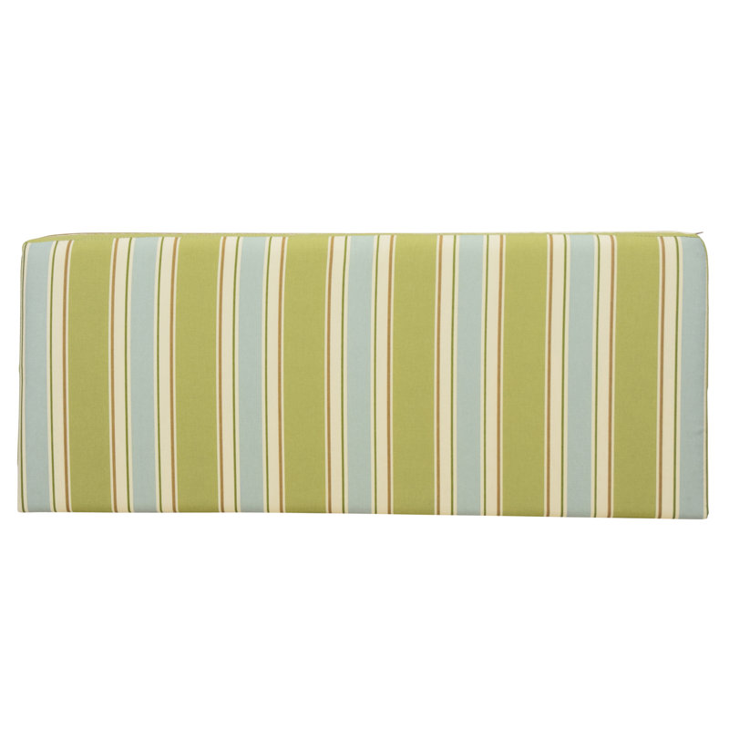 Outdoor 3'' Bench Seat Cushion, Huntington Green Tea
